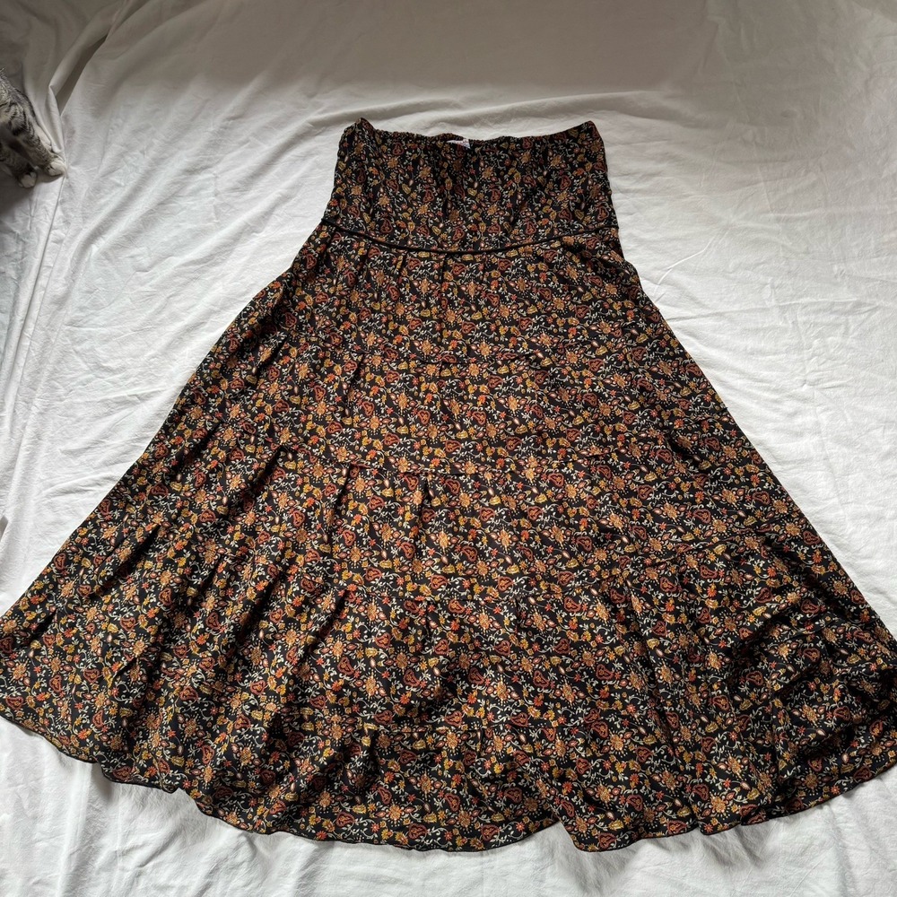 Just Cruising Women's Sleeveless Dress Black Floral Print Size Medium